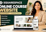 squarespace online course website education website elearning website